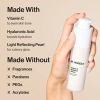Honest Beauty Vitamin C Radiance Brightening Serum | Improves Skin Tone + Complexion | Vitamin C, Pearl, Hyaluronic Acid | EWG Verified + Cruelty Free | 1 fl oz