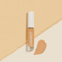 Honest Beauty Fresh Flex Concealer with Niacinamide + Vitamin E + Hyaluronic Acid | Vegan + Cruelty free | Almond, 0.17 fl oz