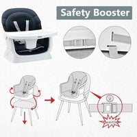 INFANS 8 in 1 Baby High Chair, Convertible Highchair for Babies and Toddlers (Black)