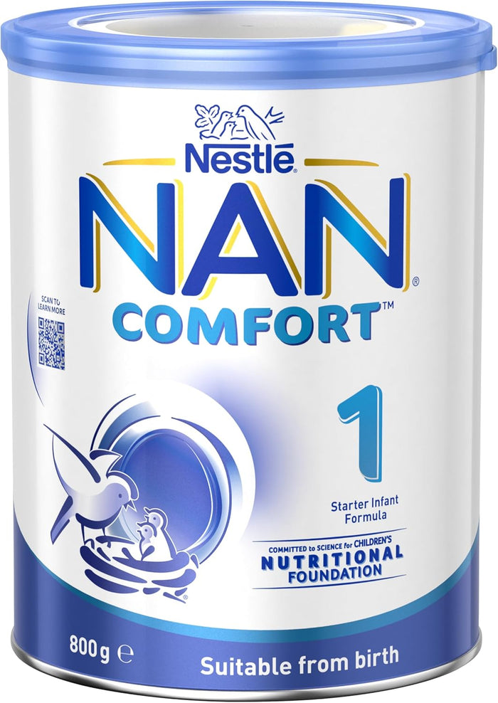 Nestlé NAN COMFORT 1 Newborn Formula, Stage 1 Formula Suitable From Birth – 800g
