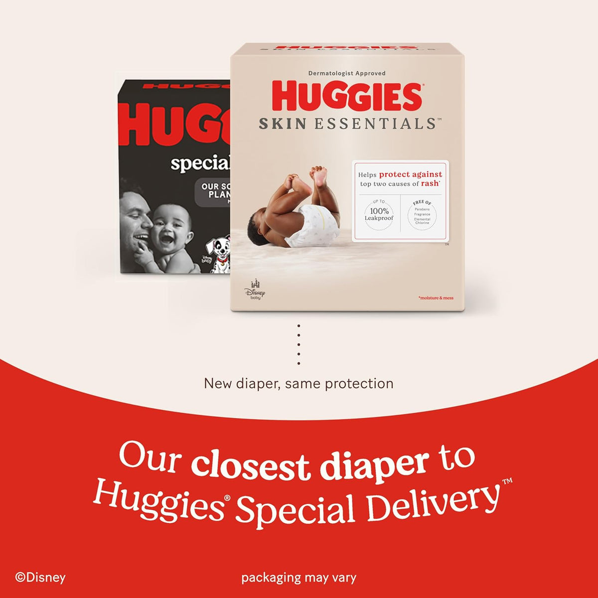 Huggies Size Newborn Diapers, Skin Essentials Baby Diapers, Size Newborn (6-9 lbs), 76 Count