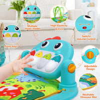 Baby Play Mat,Gym Play Mat,Tummy Time Mat,Kick & Play Piano Gym