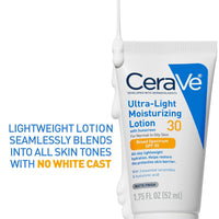 CeraVe Ultra-Light Moisturizing Lotion With SPF 30, Daily Face Moisturizer with SPF