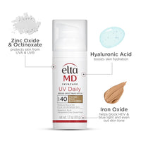 EltaMD UV Daily SPF 40 Tinted Face Sunscreen Moisturizer, Tinted Moisturizer for Face with SPF, Great for Dry, Combination, and Normal Skin