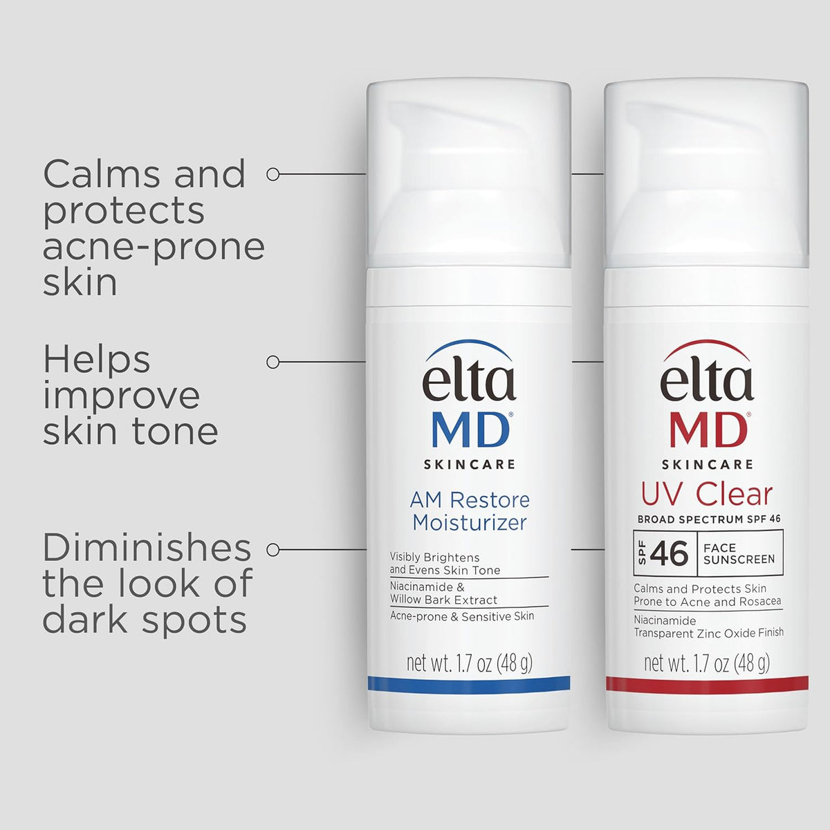 EltaMD AM Therapy Facial Moisturizer Lotion, Oil Free Face Moisturizer with Hyaluronic Acid, Hydrates and Moisturizes Skin, Lightweight Formula, Safe for Sensitive Skin