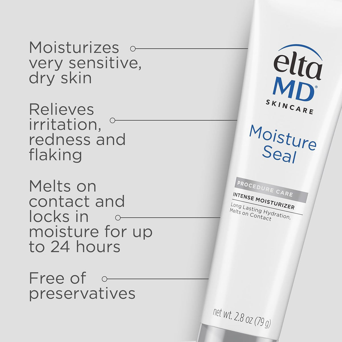 EltaMD Moisture Seal Skin Care Moisturizer - Dry Body and Face Moisturizer for Sensitive Skin, 2.8 oz Tube