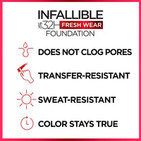 L'Oreal Paris Makeup Infallible Up to 32 Hour Fresh Wear Lightweight Foundation, 455 Natural Buff, 1 Fl Oz, Packaging May Vary