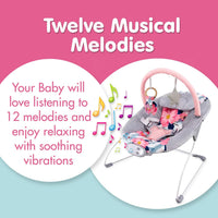 LADIDA My First Baby Bouncer with Soothing Music and Vibration, Suitable for Newborns