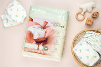 Tooshies Eco Nappies Size 1 Newborn, 104 Count + Biodegradable Nappy Bags 40pk + Water Eco Wipes, Pack of 1120 + Change Mats 10pk