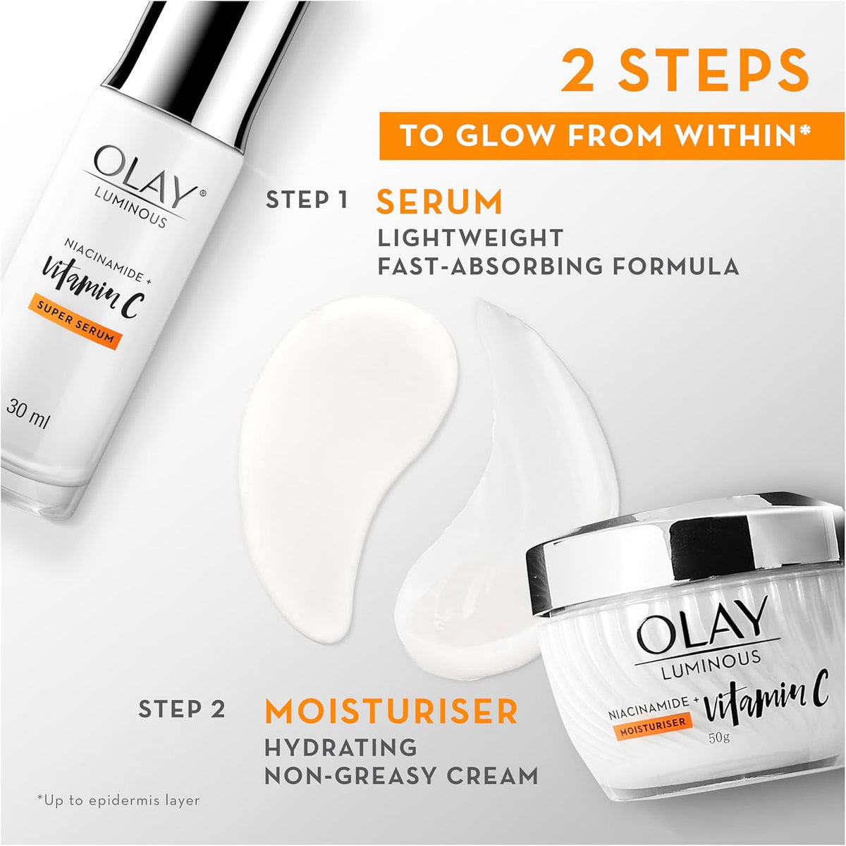 Olay Luminous Niacinamide + Vitamin C SPF 30 Brightening Moisturiser, 50 g