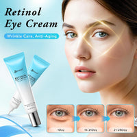 Retinol Eye Cream - Eye Cream for Dark Circles, Puffiness, Anti Aging, with Hyaluronic Acid, Peptides, Caffeine, Reduces Bags, Smooths Wrinkles & Fine Lines, Dark Circles Under Eye Treatment, 1 fl oz