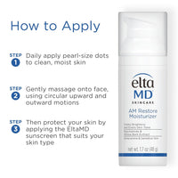 EltaMD AM Restore Face Moisturizer for Women and Men, Light Moisturizer Face Cream, Made with Niacinamide and Hyaluronic Acid, 1.7 oz Pump
