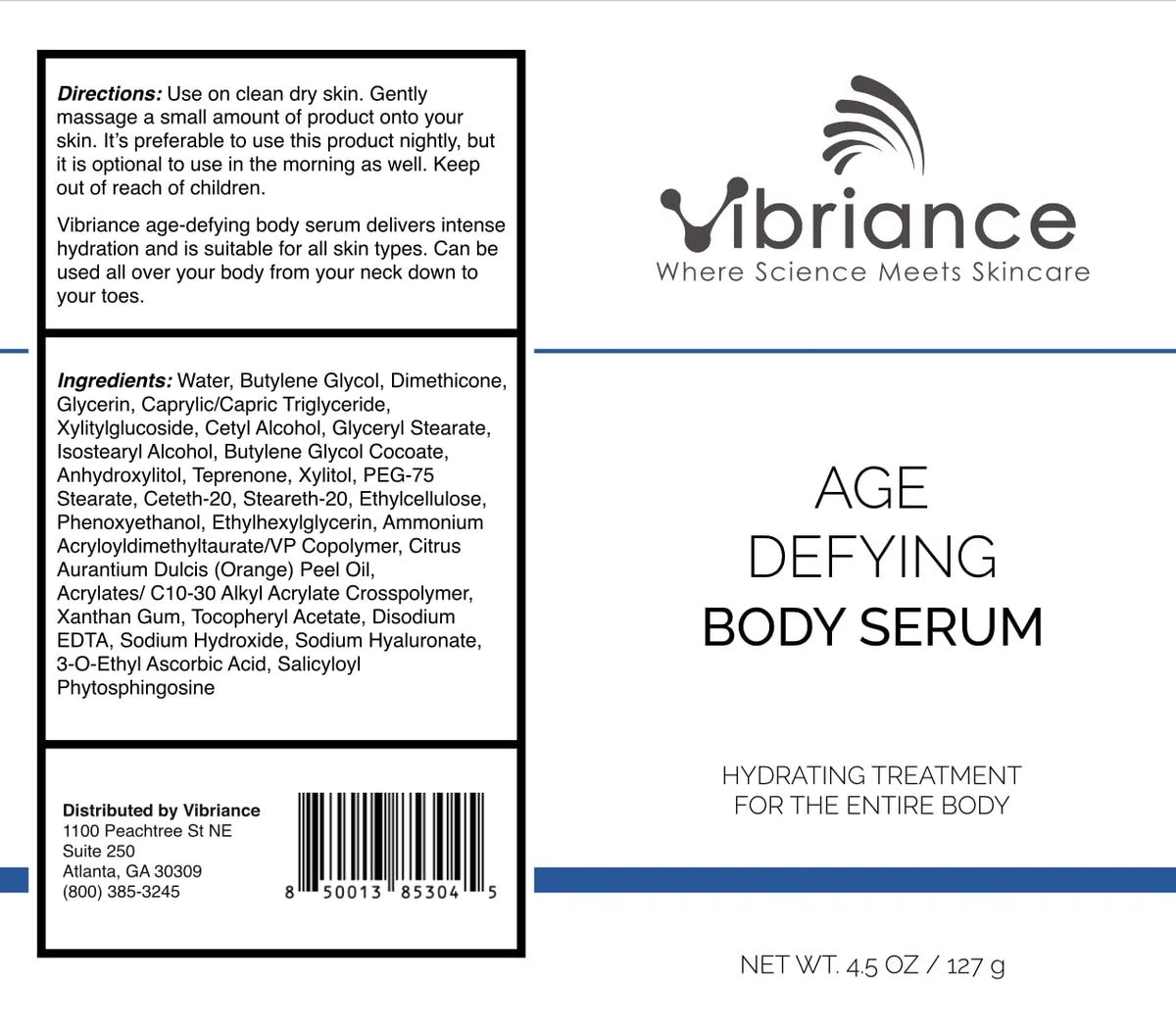 Vibriance Age Defying Body Serum, 4.5 fl oz - Anti Aging and Ultra Hydrating