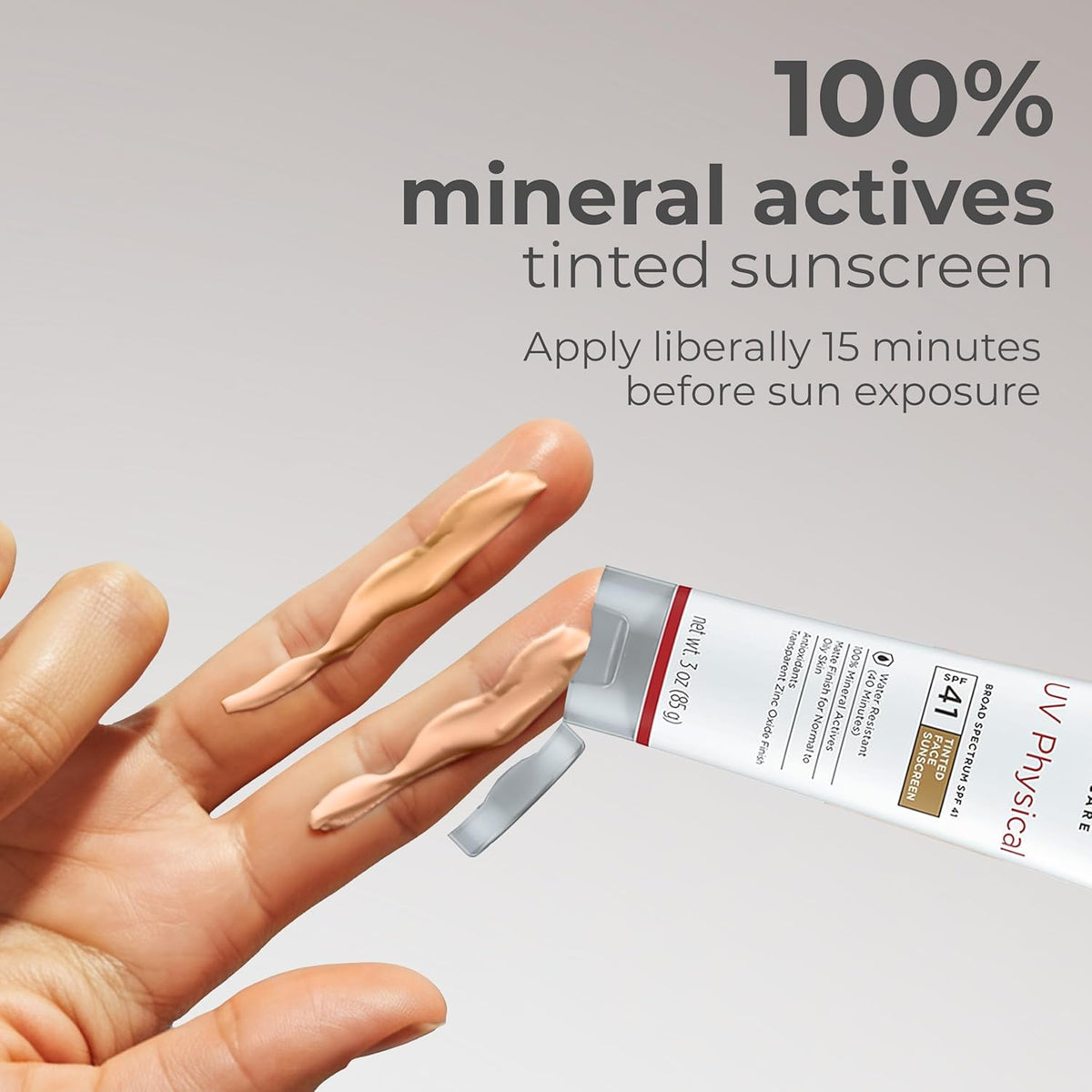 EltaMD UV Physical Tinted Sunscreen for Face, 100% Mineral Active Sunscreen