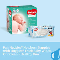 Huggies Thick Baby Wipes 99% Purified Water 432 Count (6 x 72 Pack) - Packaging May Vary