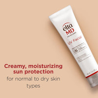 EltaMD UV Facial SPF 30+ Sunscreen Moisturizer Face Lotion, Broad Spectrum Moisturizing Sunscreen with Hyaluronic Acid, Non-Greasy, Mineral-Based Face Sunscreen with Zinc Oxide, 3.0 oz Tube