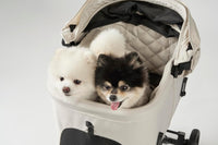 AIRBUGGY WIZ X Pearl White Air Buggy with X wizx Lightweight Compact Pet Cart