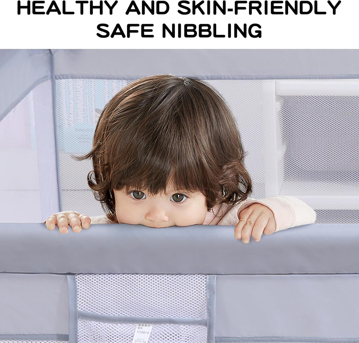 Baby Playpen, Playpens for Babies, Large Playard for Toddlers (Gray, 205 * 185cm)