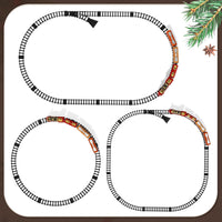 MSKOLER Train Sets with Steam Locomotive Engine, Cargo Car and Tracks, Boys & Girls 3 4 5 6 7 Years Old