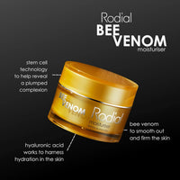 Rodial Bee Venom Moisturiser Cream Deluxe 0.5fl.oz - Intense Face Cream to Restore Skin Elasticity and Firmness - Anti-Aging Formula - Juvinity for Collagen Production Boost - Long Lasting Hydration