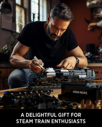 Nifeliz Big Boy Locomotive, Articulated Steam Locomotive Building Block Set (1,818 Pieces)