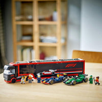 LEGO City F1 Truck with RB20 & AMR24 F1 Cars, Kids Toy for 8+ Year Old Boys & Girls