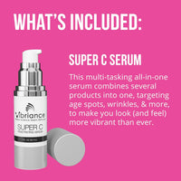 Vibriance Brilliance Boost Bundle | Super C Serum and Moisturizing Cream for Mature Skin | Hydrates, Firms, Lifts, Targets Wrinkles, Age Spots | Hydrating, Fast-Absorbing Skincare Set