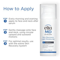 EltaMD Skin Recovery Light Face Moisturizer for Dry Skin, Oil Free Moisturizer for Face and Acne Prone Skin Care, 1.7 oz Pump
