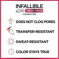 L’Oréal Paris Makeup Infallible Up to 24 Hour Fresh Wear Foundation, Golden Beige, 1 fl; Ounce (Pack of 2)