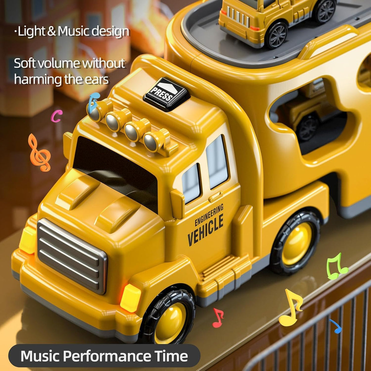 5 in 1 Construction Trucks Cars Toys for Toddlers 3-5