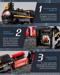 dOvOb GWR Classic Steam Train Building Kit with Train Track, Collectible Steam Locomotive Engineering Toys Set for Kids and Adult (789 PCS)