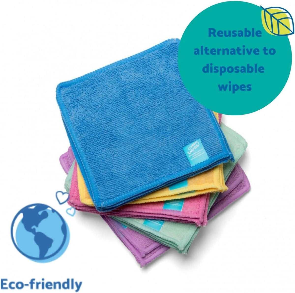 Cheeky Wipes 25 Rainbow Micro Fibre Cloth Baby Wipes