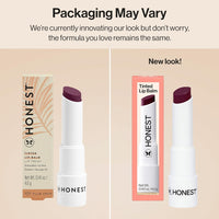Honest Beauty Moisturizing Vegan Tinted Lip Balm | Antioxidant-rich Acai Extracts + Avocado Oil | Paraben Free + Cruelty Free | Plum Drop