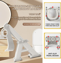 Toilet Potty Training Seat with Step Stool Ladder, Comfortable Safe Potty Seat with Anti-Slip Pads Ladder & Bear-Grey