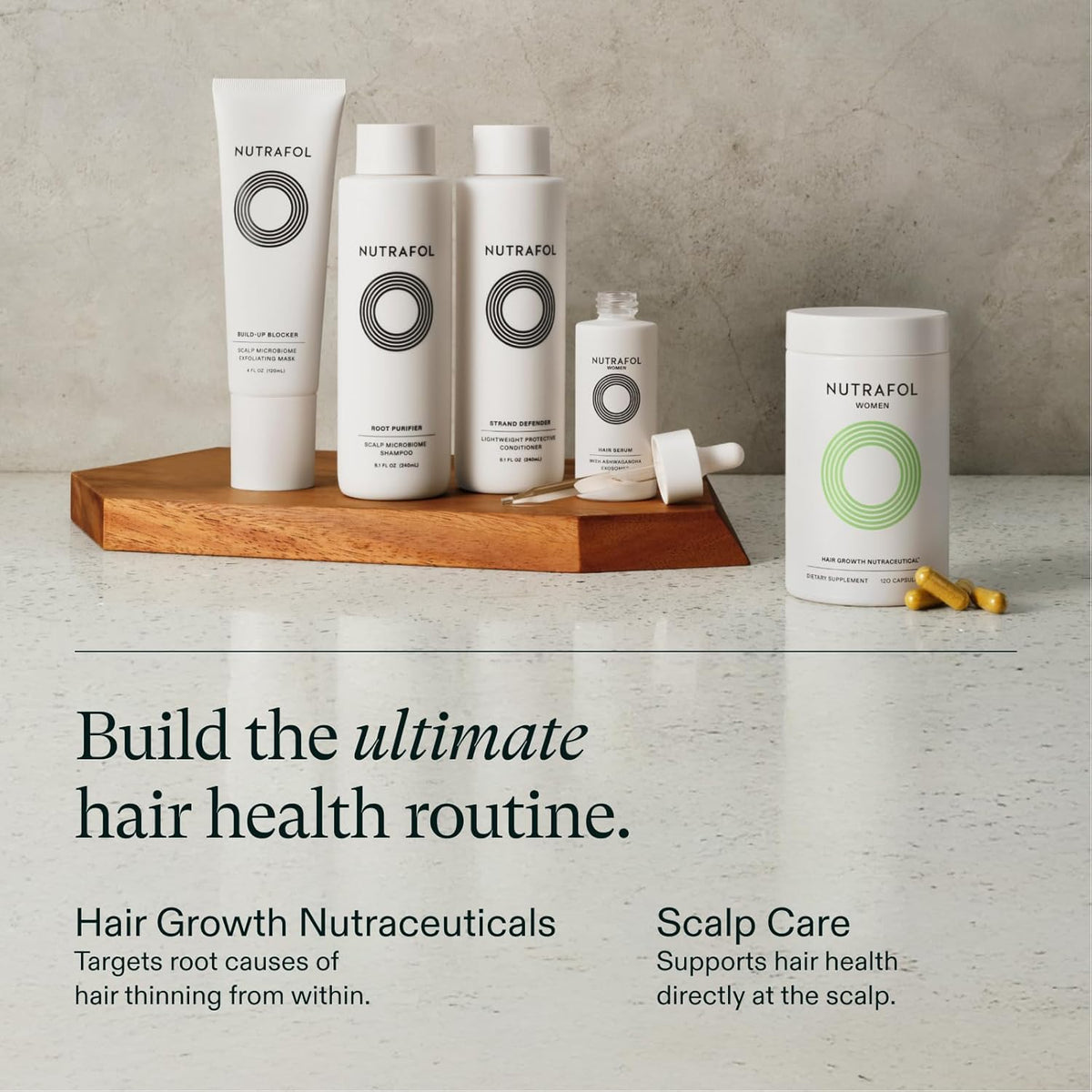 Nutrafol Women's Hair Growth Supplements, for Women Ages 18-44, Clinically Proven Hair Supplement for Visibly Thicker and Stronger Hair, Dermatologist Recommended - 1 Month Supply, 1 Refill Pouch