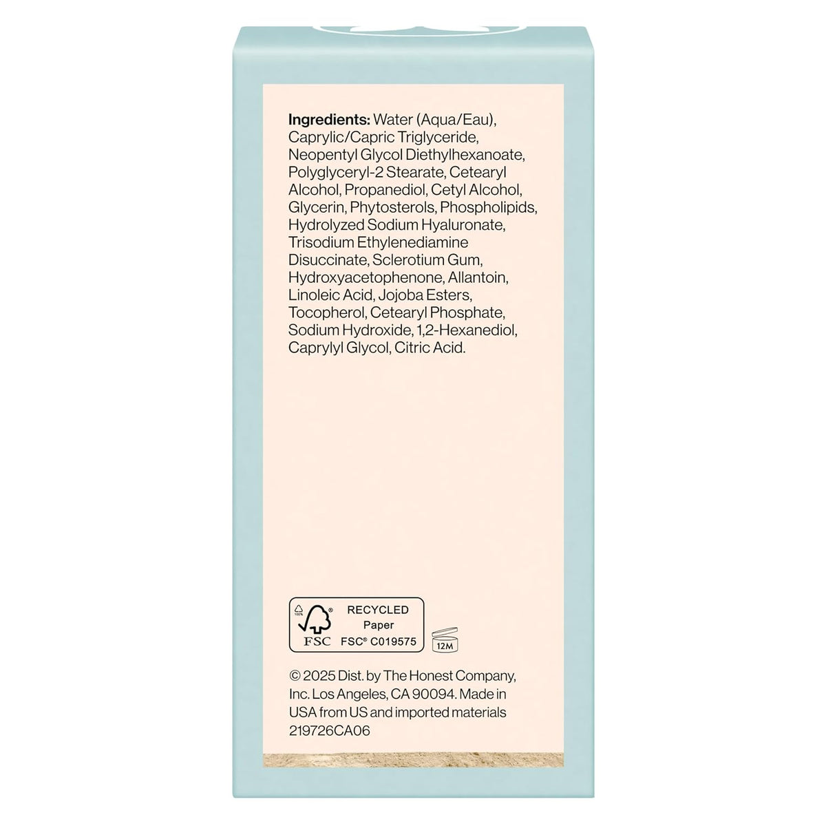 Honest Beauty The Daily Calm Lightweight Moisturizer for Sensitive Skin | Hyaluronic Acid + Calming Phyto-Blend | EWG Verified, Vegan + Cruelty Free | 1.7 fl oz