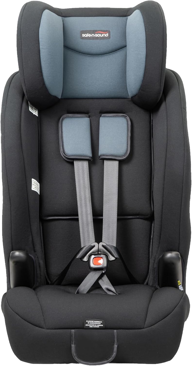 Safe-n-Sound Urban GRO II Harnessed Car Seat, Comfortable with in Built Harness Protection, Black/Grey, 6 Months – 8 Years (8040)