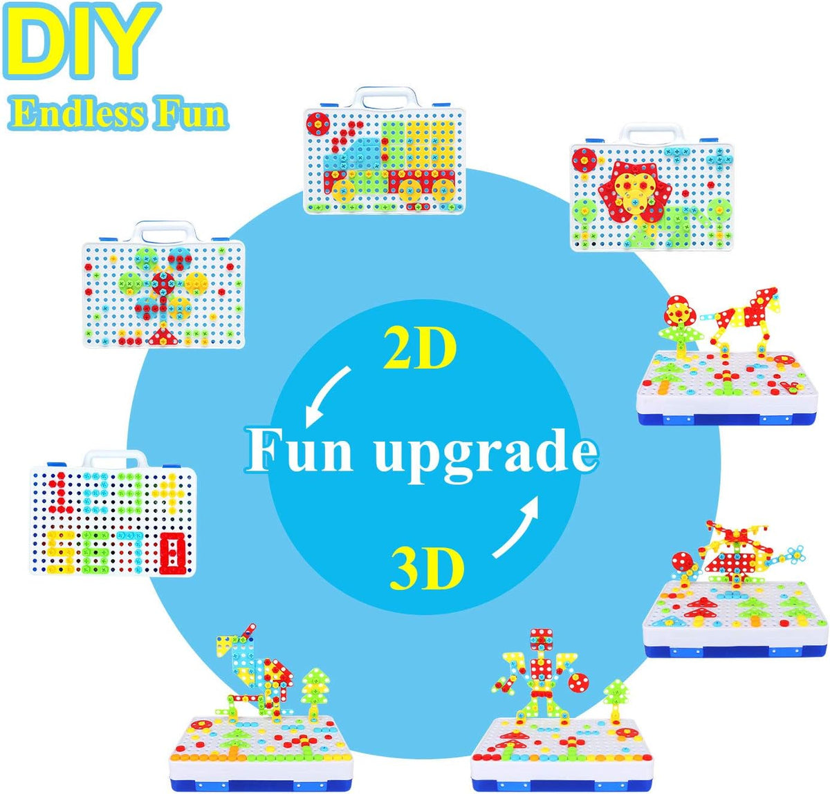 237 Pieces Electric DIY Drill Educational Set, STEM Learning Toys