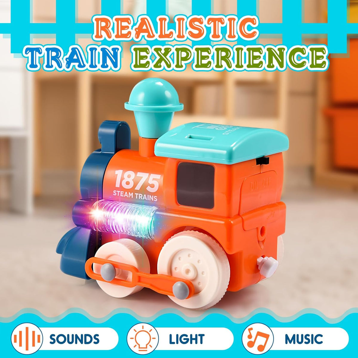 Train Set for Toddlers, Vingtank Kids Toy Trains & Train Sets for 3 4 5 6