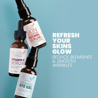 Eva Naturals Facelift in a Bottle - 3-in-1 Anti-Aging Set with Retinol Serum, Vitamin C Serum