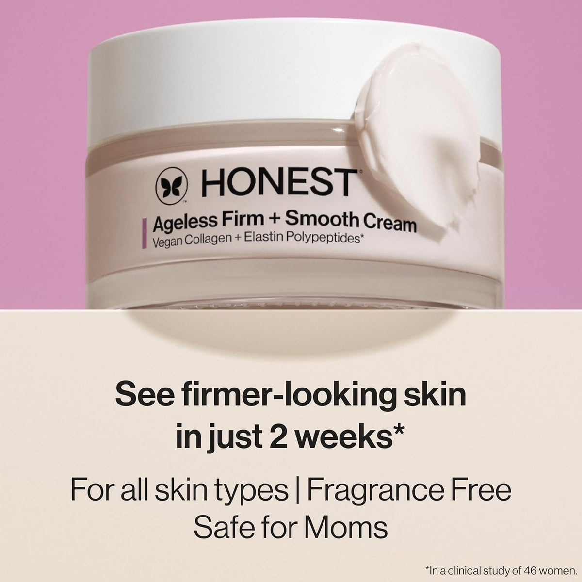 Honest Beauty Ageless Firm and Smooth Cream | Powered by Vegan Collagen and Elastin Polypeptides