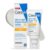 CeraVe Ultra-Light Moisturizing Lotion With SPF 30, Daily Face Moisturizer with SPF
