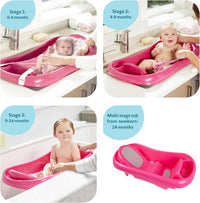 The First Years Newborn to Toddler Tub with Bath Sling, Pink