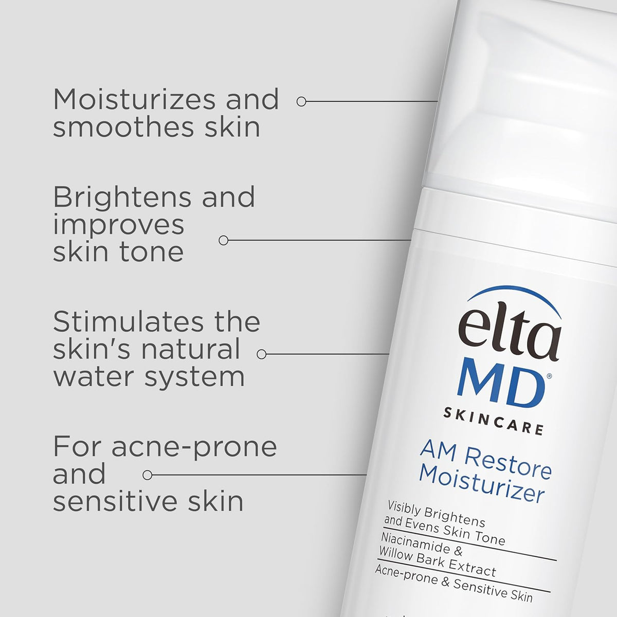 EltaMD Morning and Night Skin Care Kit, AM Restore and PM Restore Facial Moisturizers, Anti-Aging Renew Eye Gel