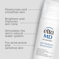 EltaMD Morning and Night Skin Care Kit, AM Restore and PM Restore Facial Moisturizers, Anti-Aging Renew Eye Gel