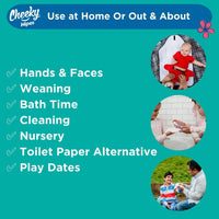 Cheeky Wipes 25 Rainbow Micro Fibre Cloth Baby Wipes