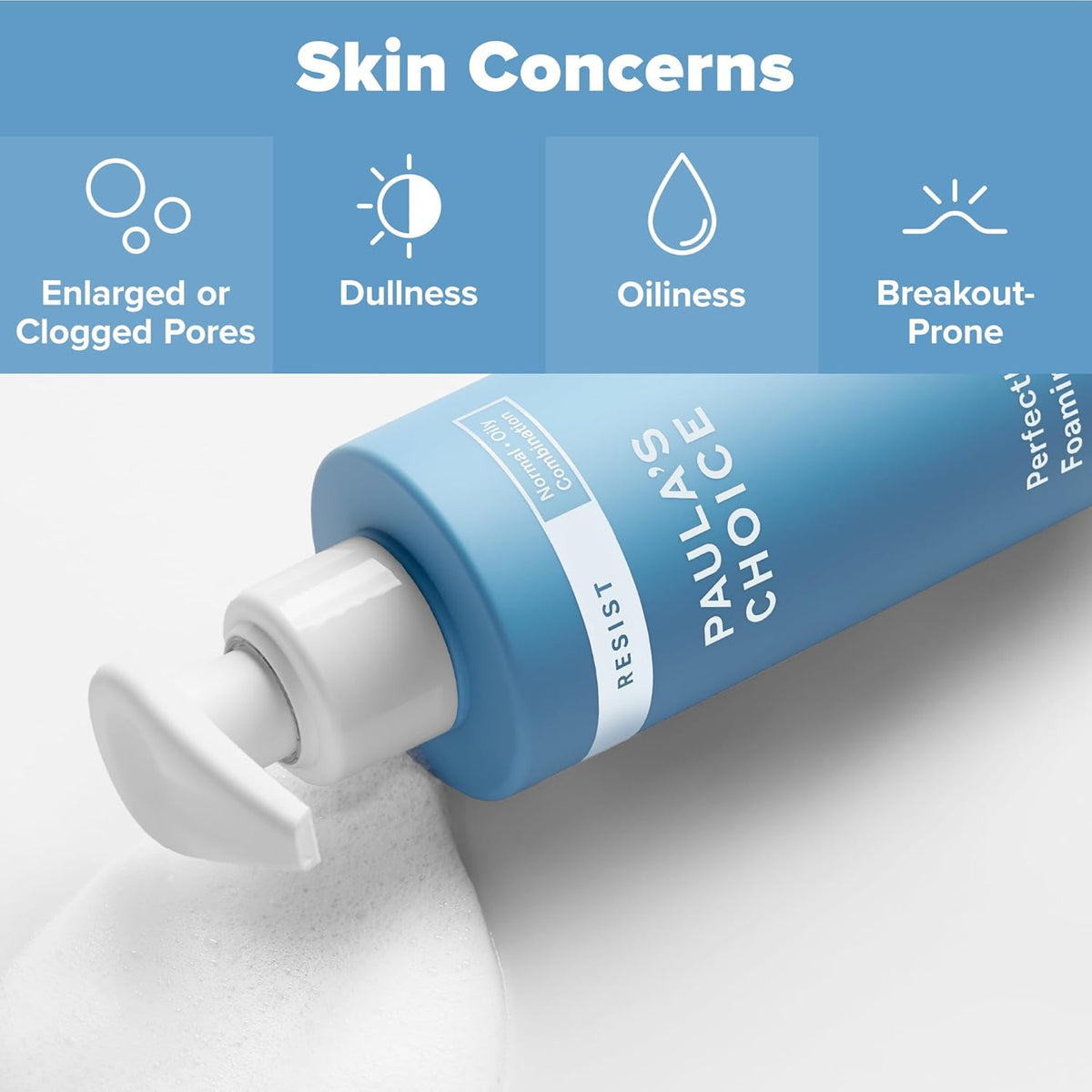 Paula's Choice RESIST Perfectly Balanced Foaming Cleanser, Hyaluronic Acid & Aloe, Anti-Ageing Face Wash, Large Pores & Oily Skin, 190 ml