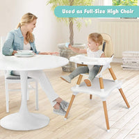 BABY JOY 5 in 1 High Chair, Convertible High Chairs for Babies and Toddlers (Khaki)