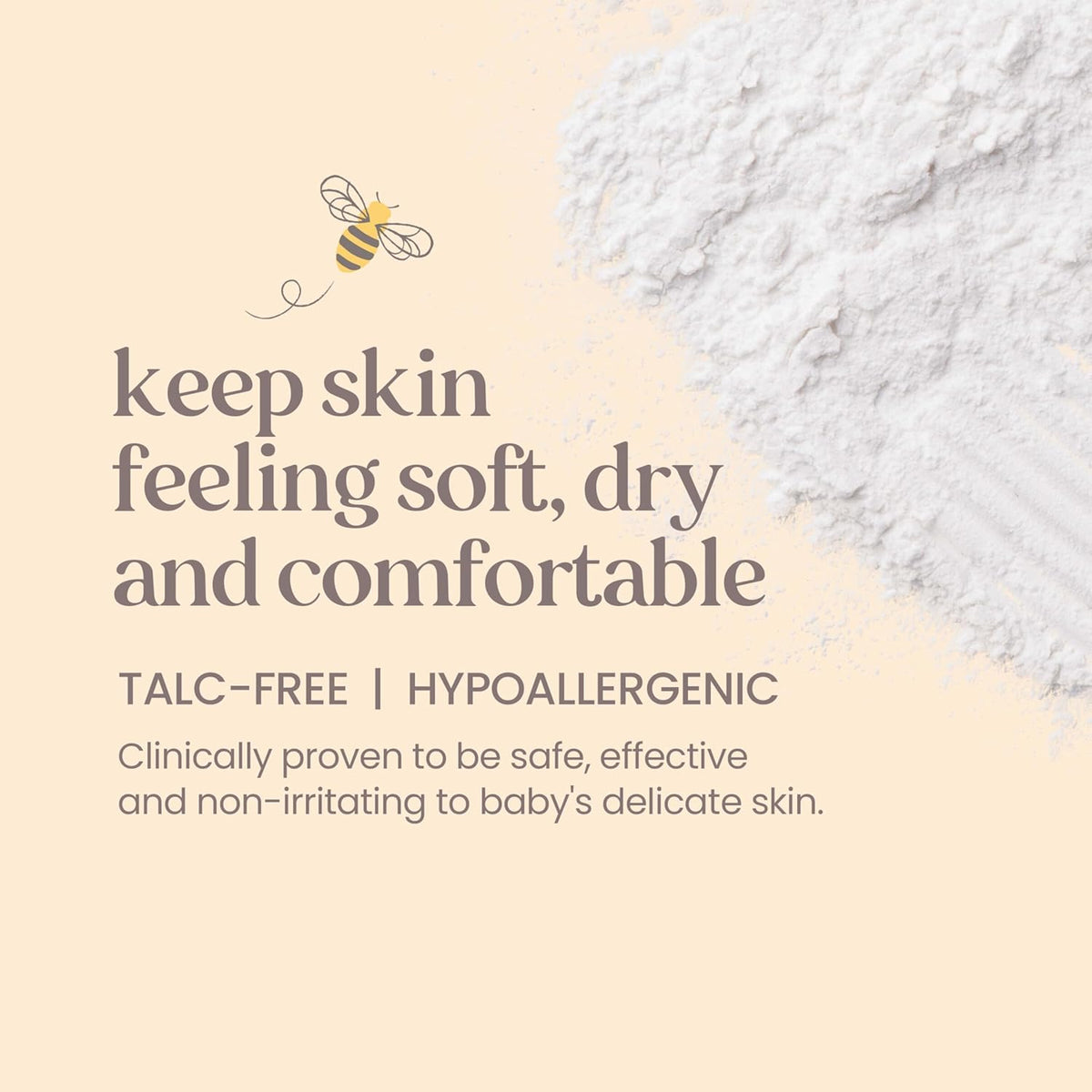 Burt's Bees Baby Dusting Powder, Talc Free and Hypoallergenic for Safe and Gentle Comfort, 100% Natural Origin, Pediatrician Tested, 7.5 Oz (Pack of 2)