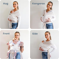 Stylish Beige & Gold Baby Carrier Wrap: Comfortable, Soft & Supportive